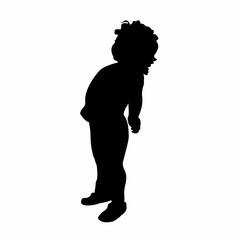 a cute girl body silhouette vector