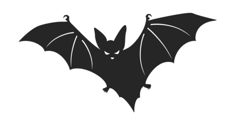 Bat silhouette vector icon