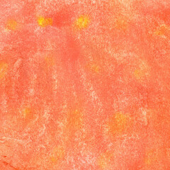 Abstract orange-yellow watercolor background. Empty square format surface with grunge effect.