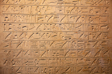 Hieroglyphs on the wall