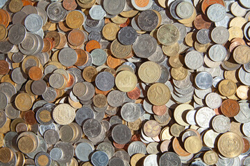 Pile of the old coins