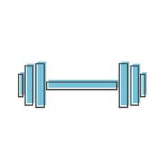 Illustration vector graphic of dumbbell. Simple flat icon on white background