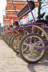 Bike rental surrey or quadricycles for rent at Europe Park