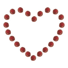 Frame in the form of heart Chocolate sweet