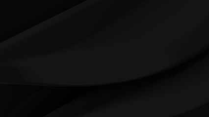 Abstract black background. Dark background. Abstract black leafs. 3D. 3D rendering