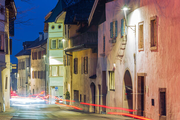 Eppan, Italy Feb 19, 2022; Sankt Michael in Eppan an der Weinstrasse in the evening time.