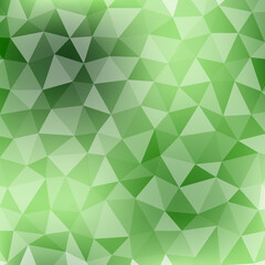 Fototapeta na wymiar Geometric background with asymmetrical triangles in light green
