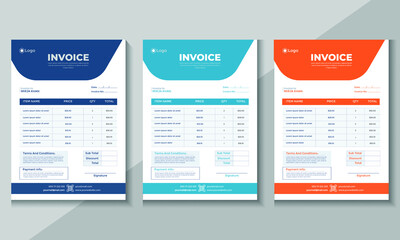 Awesome business invoice with modern and simple design.