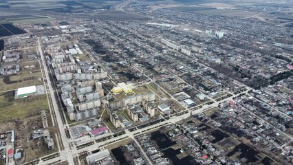 aerial view of the city