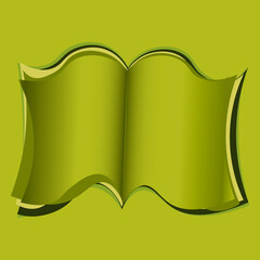 Illustration on a square background - open book, reading, literature. Design element of books, notebooks, postcards, interior items. Wallpapers, textiles, packaging, background for a website, mobile