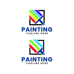 painting business logo design template