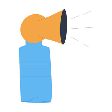 orange nebulizer blue bottle simple design clip art preview
