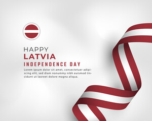 Happy Latvia Independence Day November 18th Celebration Vector Design Illustration. Template for Poster, Banner, Advertising, Greeting Card or Print Design Element