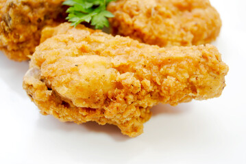 A Close up of a Crispy Southern Fried Chicken Leg