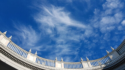 A view to the sky over the railway station in Sochi