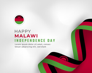 Happy Malawi Independence Day July 6th Celebration Vector Design Illustration. Template for Poster, Banner, Advertising, Greeting Card or Print Design Element