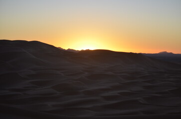 Fototapeta na wymiar Sahara sunset