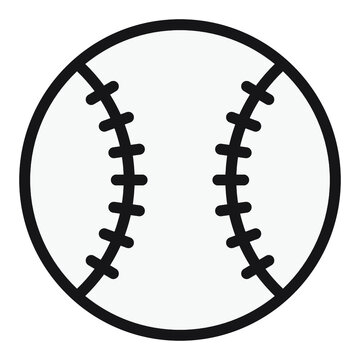 Illustration of Base ball design icon