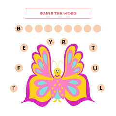 Guess the word. Educational game for kids.