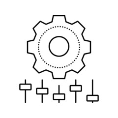 setting gear line icon vector illustration