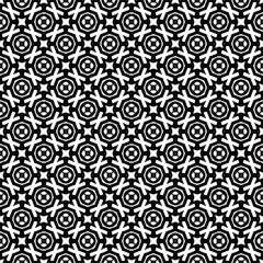 Black and white seamless pattern texture. Greyscale ornamental graphic design. Mosaic ornaments. Pattern template. Vector illustration. EPS10.