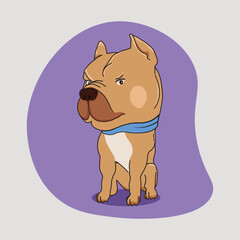 Puppy dog Pug in a Necktie