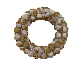 Muffin Themed Font Letter O