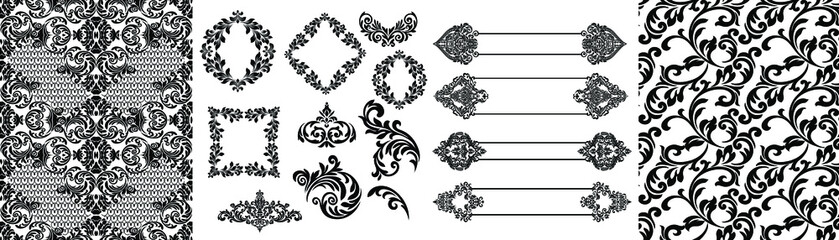 Set of ornate vector ornaments