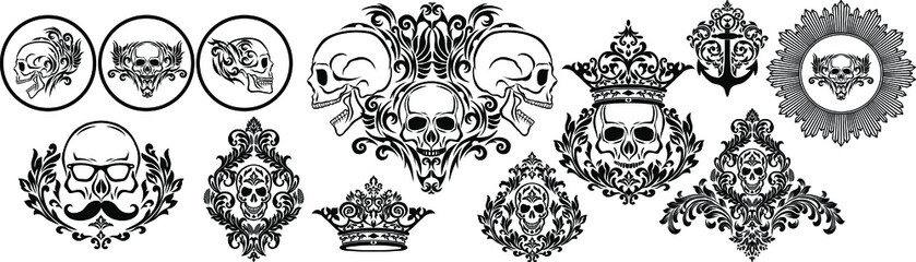 Set of ornate vector ornaments