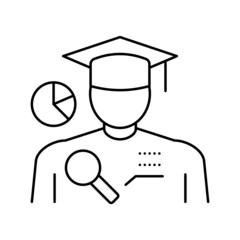 intelligence people value line icon vector illustration