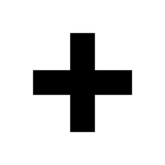 Mathematical operation or plus symbol isolated on white background, illustration vector
