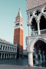 marcus square in venice with tower