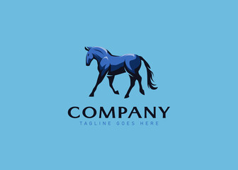 Farm Horse Logo Design Template. Farm Horse Icon Vector