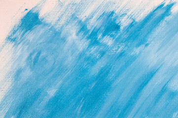 creative background, a spot of heavenly colored primer rubbed on the surface of a linen canvas,...