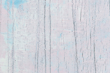 abstract grunge background: rough linen canvas thinly coated with light tinted primer, short focus, blur. Temporary object.