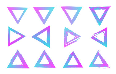 Set Of Triangel Watercolor Gradient Frame