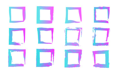 Set Of Watercolor Gradient Frames