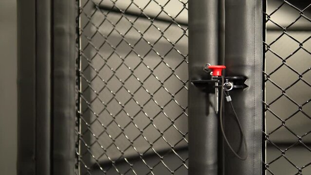 Mma cage concept of a sporty lifestyle, healthy mma arena cage empty sport, in the afternoon mixed people for martial from number ultimate, punch sparring. Pain opponent tournament, background