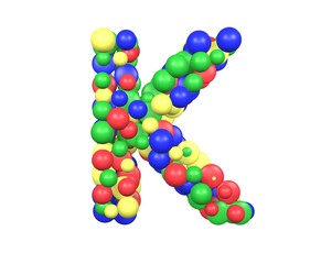 Toy Ball Themed Font Letter K