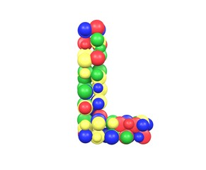 Toy Ball Themed Font Letter L