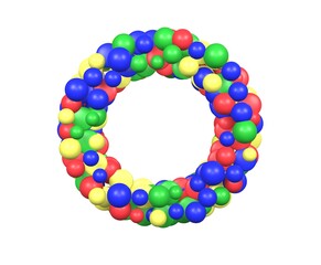 Toy Ball Themed Font Letter O