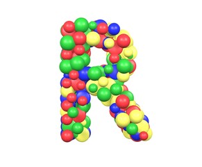 Toy Ball Themed Font Letter R