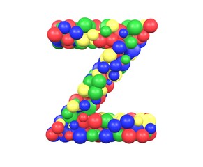 Toy Ball Themed Font Letter Z