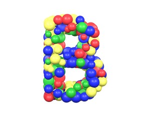 Toy Ball Themed Font Letter B