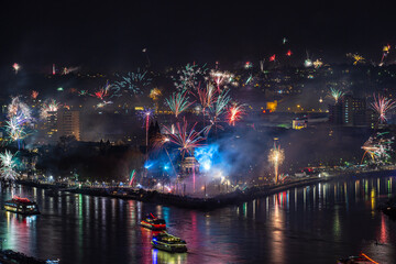 firekwork on silvester in Koblenz 