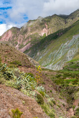 Northern Argentina, beautiful mountain landscape in the the village of Iruya.