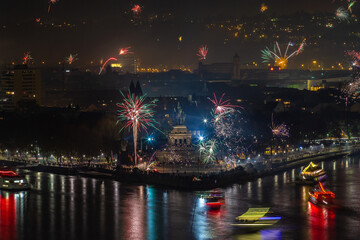 firekwork on silvester in Koblenz 