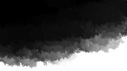 自然　雲　グレースケール　背景　墨