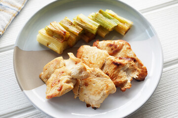 鶏むね肉の味噌焼き