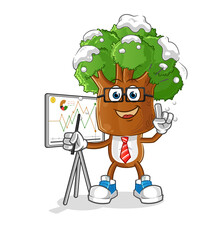 tree head cartoon marketing character. cartoon vector